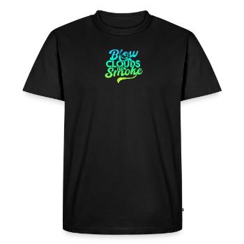 Blow clouds, not smoke - Smoke - Men's Premium Organic T-Shirt - black - Front - Nico (187cm)