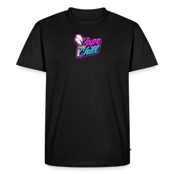 Vape et chill - Fumer - T-shirt Premium bio Homme - noir - Devant - Nico (187cm)