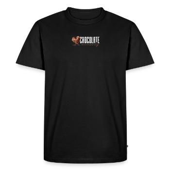 Chocolate is a necessity - Chocolate - Men's Premium Organic T-Shirt - black - Front - Nico (187cm)