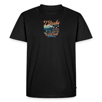 Brake for Flea Markets Garage, Estate Sales and - Men's Premium Organic T-Shirt - black - Front - Nico (187cm)