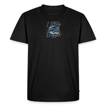 The More I Play With It...The Bigger It Gets - Men's Premium Organic T-Shirt - black - Front - Nico (187cm)