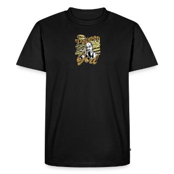 Pas un spray au poivre genre de drapeau patriotique de fille & - T-shirt Premium bio Homme - noir - Devant - Nico (187cm)