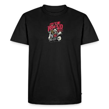 On The Road Again Highway and Country Music - Men's Premium Organic T-Shirt - black - Front - Nico (187cm)