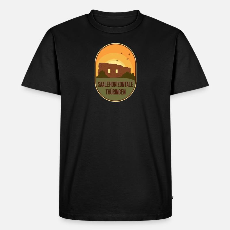 SaaleHorizontale – Thuringia - Men's Premium Organic T-Shirt - black