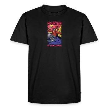 Que la montagne soit votre toile - Snowboard - T-shirt Premium bio Homme - noir - Devant - Nico (187cm)