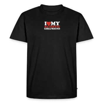 J'aime mes copines autistes - Autisme - T-shirt Premium bio Homme - noir - Devant - Nico (187cm)