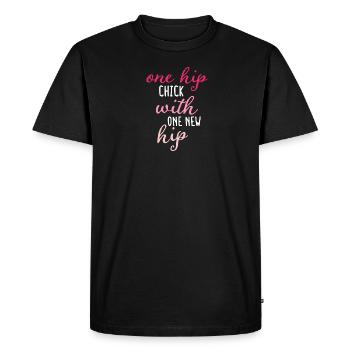 Une nana de hanche avec un nouveau remplacement de hanche - T-shirt Premium bio Homme - noir - Devant - Nico (187cm)