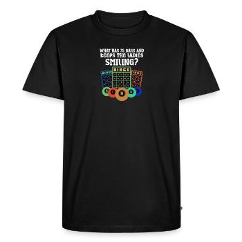 Funny Bingo Quote Bingo Gift Idea - Men's Premium Organic T-Shirt - black - Front - Nico (187cm)
