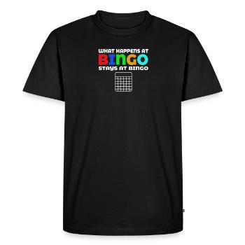 Funny bingo lover gift shirt - Men's Premium Organic T-Shirt - black - Front - Nico (187cm)