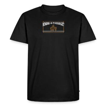 Funny "knead a massage" massage therapy gift - Men's Premium Organic T-Shirt - black - Front - Nico (187cm)