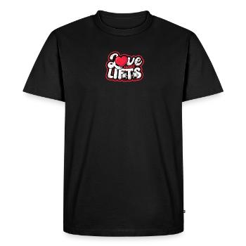 LOVE & LIFTS - Fitness - T-shirt Premium bio Homme - noir - Devant - Nico (187cm)