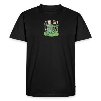 Je suis tellement heureux que j’ai pu juste sht - exagération - T-shirt Premium bio Homme - noir - Devant - Nico (187cm)