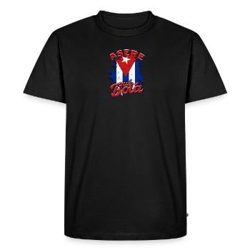 Asere qué Bolá – Cuban Pride & Humour - Cubain - T-shirt Premium bio Homme - noir - Devant - Nico (187cm)