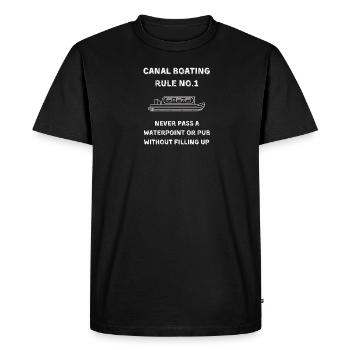 Drôle Canal Boater Narrowboat Waterpoint Pub Blague - T-shirt Premium bio Homme - noir - Devant - Nico (187cm)