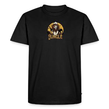 BIENVENUE DANS NOTRE JUNGLE - Aventure - T-shirt Premium bio Homme - noir - Devant - Nico (187cm)