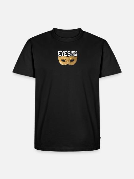 Augen weit geschlossen - Ignoranz - Männer Premium Bio T-Shirt - Schwarz
