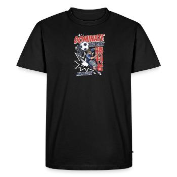 Football Joueur de football Milieu de terrain Grassroots Hommes - T-shirt Premium bio Homme - noir - Devant - Nico (187cm)