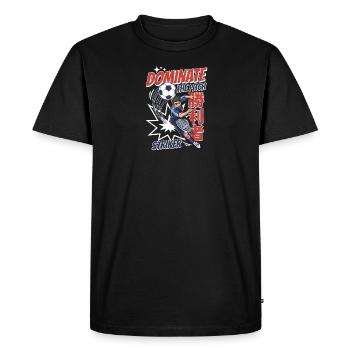 Football, Joueur de football, Attaquant, Base, Hommes - T-shirt Premium bio Homme - noir - Devant - Nico (187cm)