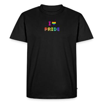 Mignon I Love Fête de célébration du mois de la fierté - T-shirt Premium bio Homme - noir - Devant - Nico (187cm)