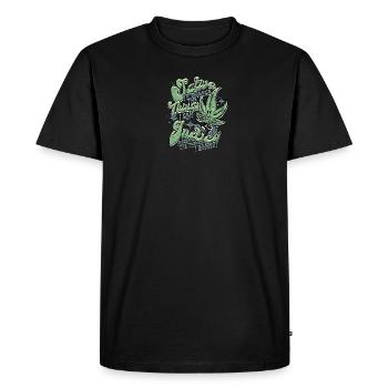 SATIVA POUR CHANGER LES CHOSES QUE JE PEUX INDICA - T-shirt Premium bio Homme - noir - Devant - Nico (187cm)
