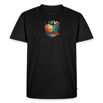 I Love Someone with Autism - Autism - Men's Premium Organic T-Shirt - black - Front - Nico (187cm)