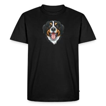 Mountain Dog | Greater Swiss Mountain dog - Men's Premium Organic T-Shirt - black - Front - Nico (187cm)