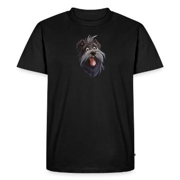 Skye Terrier | Cartoon Artwork - Men's Premium Organic T-Shirt - black - Front - Nico (187cm)