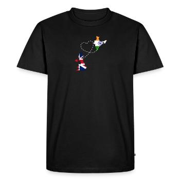 India Indian Hindu Pride Flag Country I Gift - Men's Premium Organic T-Shirt - black - Front - Nico (187cm)