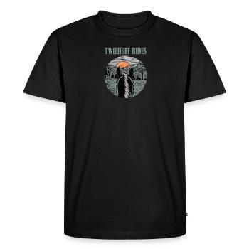 Etalon, jument ou poulain - T-shirt Premium bio Homme - noir - Devant - Nico (187cm)