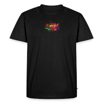 Hétéro malheureusement - Pride - T-shirt Premium bio Homme - noir - Devant - Nico (187cm)
