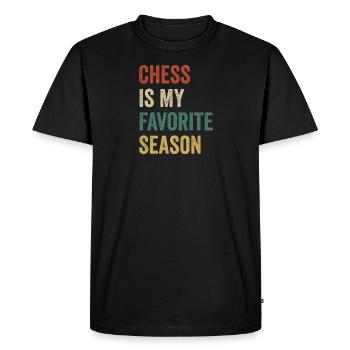 Chess Is My Favorite Season Chess Lover - Men's Premium Organic T-Shirt - black - Front - Nico (187cm)