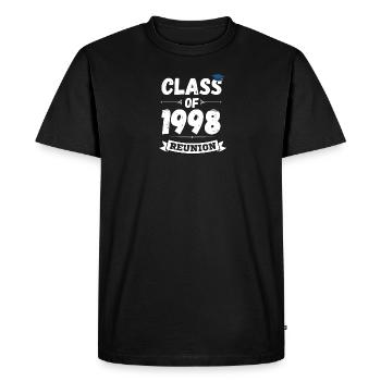 Réunion de la classe de 1998 - T-shirt Premium bio Homme - noir - Devant - Nico (187cm)