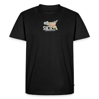 Sicily, Italy - Travel - Men's Premium Organic T-Shirt - black - Front - Nico (187cm)