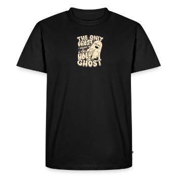 The Only Ghost I Believe In - Christian - Men's Premium Organic T-Shirt - black - Front - Nico (187cm)