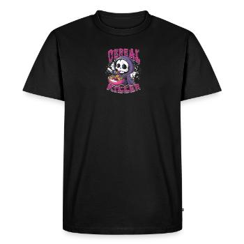 Cereal Killer - Drôle - T-shirt Premium bio Homme - noir - Devant - Nico (187cm)