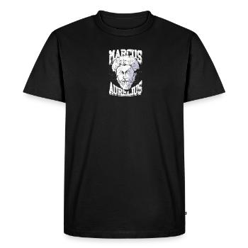 Marc Aurèle - Philosophie - T-shirt Premium bio Homme - noir - Devant - Nico (187cm)