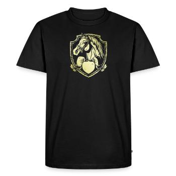 Cheval Boxer - T-shirt Premium bio Homme - noir - Devant - Nico (187cm)