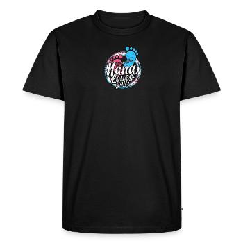 Nana Loves You - Gender Reveal - Men's Premium Organic T-Shirt - black - Front - Nico (187cm)