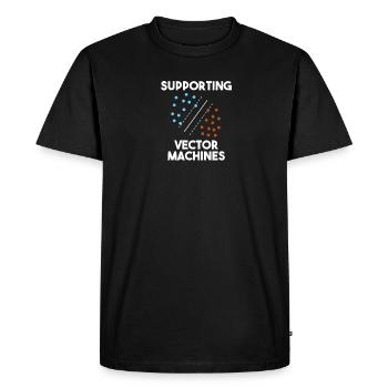 Supporting Vector Machines – SVM Humor Shirt - Men's Premium Organic T-Shirt - black - Front - Nico (187cm)