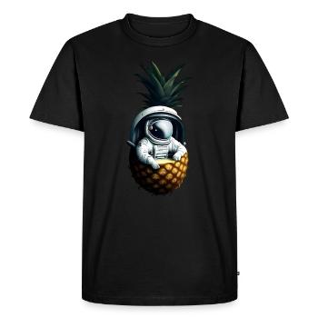 Astronaut in pineapple - Men's Premium Organic T-Shirt - black - Front - Nico (187cm)