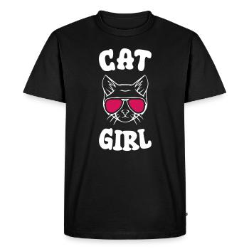 Chatière - T-shirt Premium bio Homme - noir - Devant - Nico (187cm)