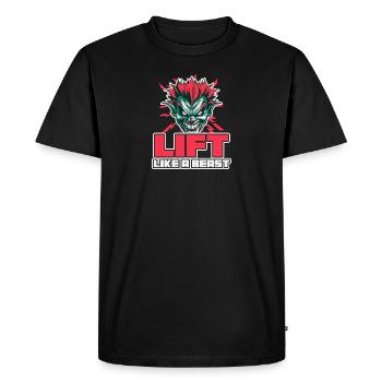 Lift Like A Beast - Men's Premium Organic T-Shirt - black - Front - Nico (187cm)