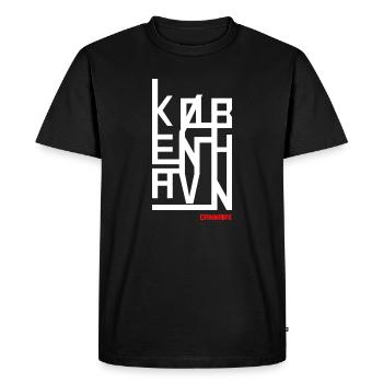 Géométrie de Copenhague - T-shirt Premium bio Homme - noir - Devant - Nico (187cm)
