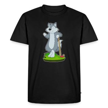 Wolf Field Hockey Field Hockey Stick - T-shirt Premium bio Homme - noir - Devant - Nico (187cm)