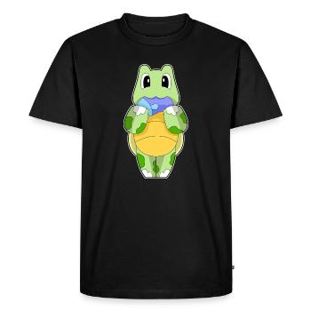 Turtle Fish - Men's Premium Organic T-Shirt - black - Front - Nico (187cm)