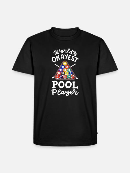 Billardspieler Billard - Männer Premium Bio T-Shirt - Schwarz