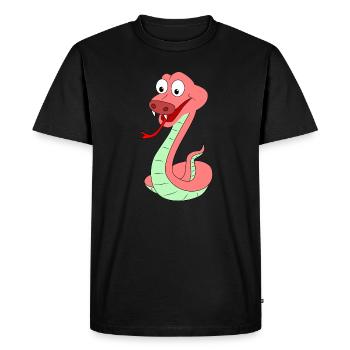 Drôle de serpent - T-shirt Premium bio Homme - noir - Devant - Nico (187cm)