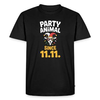 Karneval Party Kölner Animal Since 11.11. Köln - Men's Premium Organic T-Shirt - black - Front - Nico (187cm)