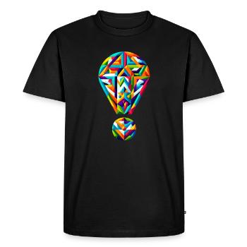 Exclamation vive : conception géométrique du spectre - T-shirt Premium bio Homme - noir - Devant - Nico (187cm)
