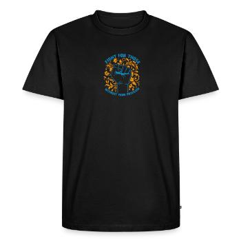 Battez-vous pour ceux qui n’ont pas votre privilège - T-shirt Premium bio Homme - noir - Devant - Nico (187cm)